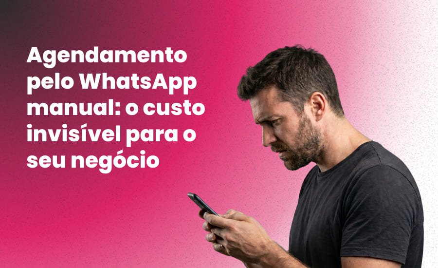 Empreendedor sobrecarregado com agendamentos pelo WhatsApp